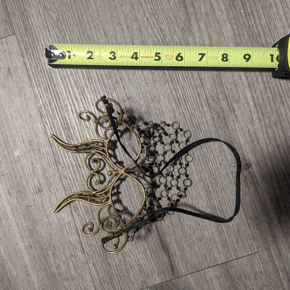 Vintage Handmade Brass Medieval Victorian Party Mask